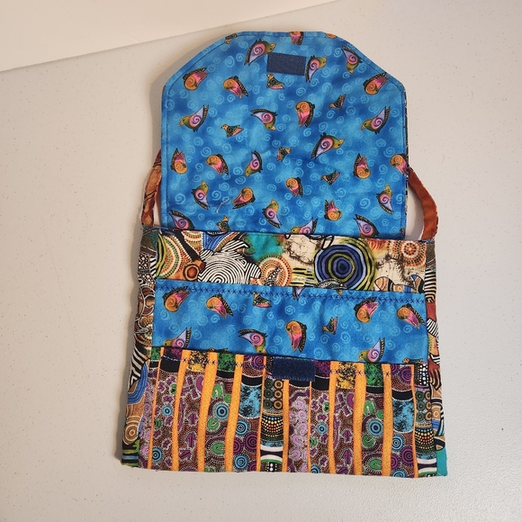 Handmade Sea Turtle Fabric Boho Purse Bag Tropical Vacation - Picture 3 of 9